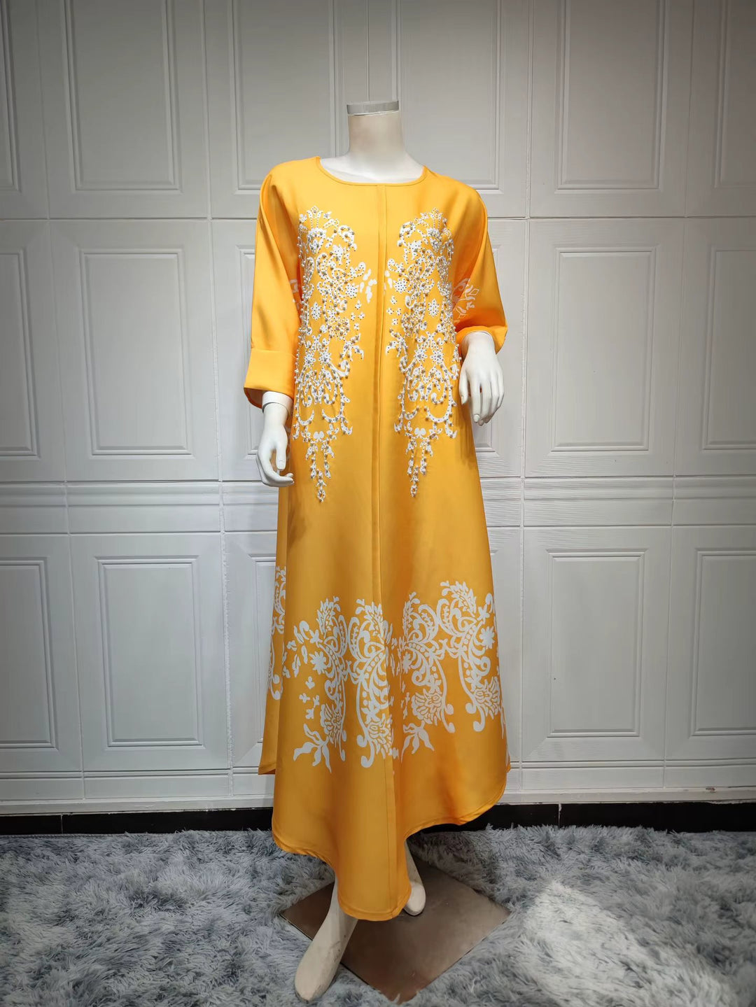 Retro Printed Long Dress